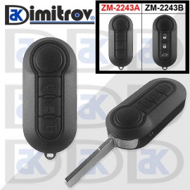 Кутийка ключ 3 бутона Fiat 500 Bravo Doblo Ducato Fiorino Grande Punto Linea Panda Punto Punto Evo Qubo