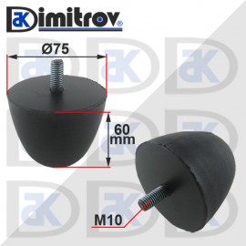 Буферен тампон M10 x Ø75 x 60 mm