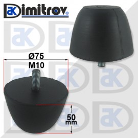 Буферен тампон M10 x Ø75 x 50 mm