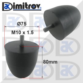 Буферен тампон M10 x Ø75 x 80 mm