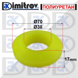 Гумен тампон Ø 38 x Ø 70 x 17 mm