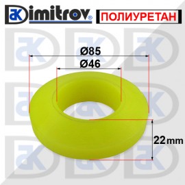 Гумен тампон Ø 46 x Ø 85 x 22 mm