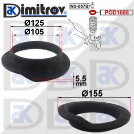 Подложка гумена Ø155 x Ø 105 / Ø125 x 5,5 mm Nissan Patrol GR IV V