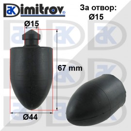 Буфер за отвор Ø15 / Ø44 x 67 mm