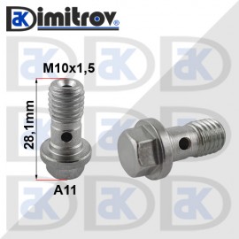 Болт холендров M10x1,5 - 28,1 mm