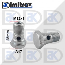 Болт холендров M12x1 - 28 mm