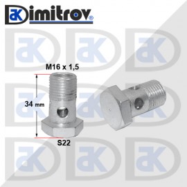 Болт холендров M16x1,5 - 34 mm