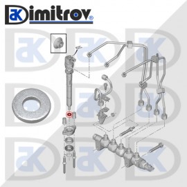 Дифтунга алуминий Ø7,2 х Ø16 х 2,3 mm Lancia Phedra