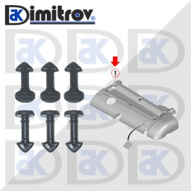 Държачи декоративен капак двигател комплект 6 броя Citroen C4 C5 C8 Evasion Jumpy Xsara Picasso Xsara Peugeot 206 307 308 406 