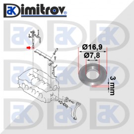 Дифтунга Ø7,8 х Ø16,9 х 3 mm Lexus IS