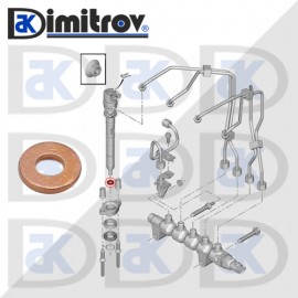Дифтунга медна Ø7,2 х Ø16 х 2,2 mm Citroen C4 C5 C8 DS4 DS5 Jumpy 