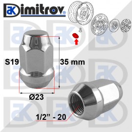 Гайка джанта 1/2"-20 A19 35mm Chrysler 300 C Concorde LHS PT Cruiser Sebring