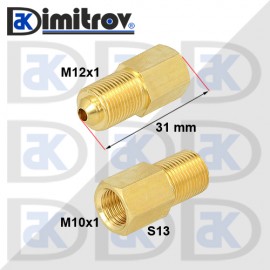 Преходник мъжко M12х1 женско M10х1