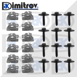 Крепежи кора двигател 24 елемента Opel Astra G H J Combo C Corsa C D Insignia A Meriva A B Signum Vectra C Zafira A B
