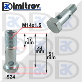 Болт холендров M14x1,5 - 51 mm