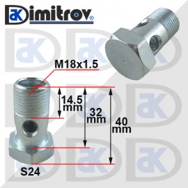 Болт холендров M18x1,5 - 40 mm
