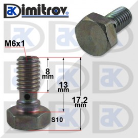 Болт холендров M 6x1 - 13 mm