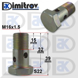 Болт холендров M16x1,5 - 32 mm