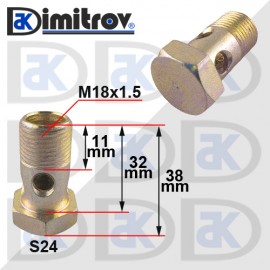 Болт холендров M18x1,5 - 32 mm
