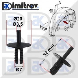 Щипка броня BMW 3 (E36) (E46) 5 (E34) X5 (E53)