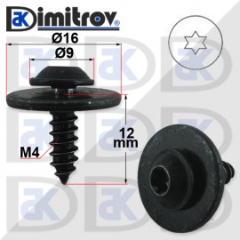Винт Ø9 x Ø16 x 12 x M4