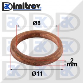 Дифтунга Ø  8 х Ø 11 х 2 mm медна