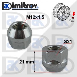 Гайка джанта M12х1,5 Citroen Hyundai KIA Mazda Mitsubishi Peugeot Smart Toyota Volvo