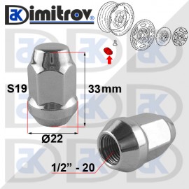 Гайка джанта 1/2"-20 A19 35mm Chrysler 300 C Concorde LHS PT Cruiser Sebring