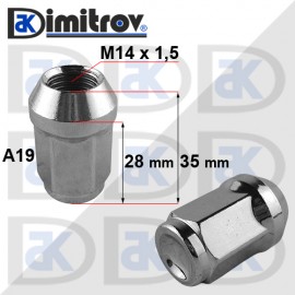 Гайка джанта M14 x 1,5 mm A19