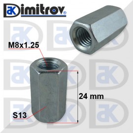 Удължена гайка M8x1,25 x 24
