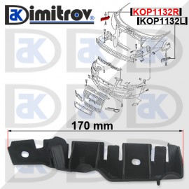 Държач предна броня Audi A3