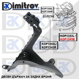 Държач задна броня Audi A3