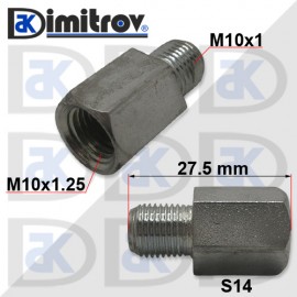 Преходник мъжко M10х1 женско M10х1,25