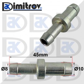 Права свръзка за маркуч Ø8 - Ø10 mm
