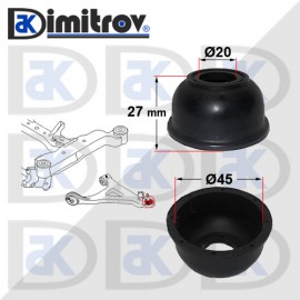 Маншон гумено-метален Ø20 х Ø45 х 27 mm Nissan Cedric Gloria Y34