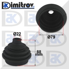 Маншон каре Ø 22 x Ø 79 x 88 mm Audi A4 A6 Skoda Superb VW Passat