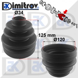 Маншон каре Ø 34 x Ø 120 x 125 mm Mitsubishi Pajero