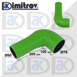 Маркуч коляно Ø 60 x Ø 76 - 100 x 200 mm