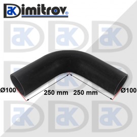 Маркуч коляно Ø100 x Ø100 - 250 х 250 mm - 90 градуса