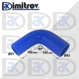 Маркуч коляно Ø 51 x Ø 63 - 150 х 150 mm - 90 градуса