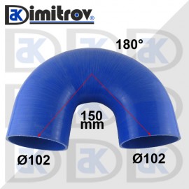 Маркуч коляно Ø102 x Ø102 x 150 x 150 mm - 180 градуса