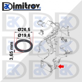 Уплътнение датчик температура Ø19,6 х Ø26,5 х 3,65 mm