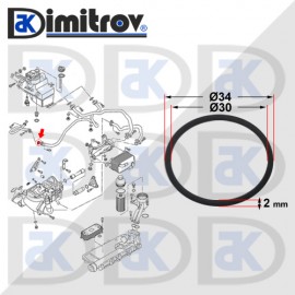 Уплътнение Ø 30 x Ø 34 x 2 Audi A4 A6 A8