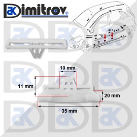 Щипка праг Mercedes A-Class (W176) B-Class (W245) CLA (C117) GLA-Class (X156)