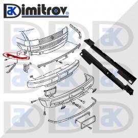 Държач броня VW Transporter T4 Caravelle EuroVan /десен дълъг/