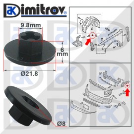 Щипка броня подкалник Audi Volkswagen
