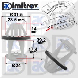 Щипка праг Mercedes A-Class B-Class C-Class CLA-Class CLS-Class E-Class GLA GLB