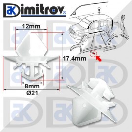 Щипка лайстна екстериор Fiat Doblo