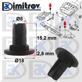 Щипка капак двигател Renault Clio Espace Laguna Master Megane Scenic Trafic