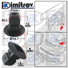 Щипка броня подкалник Audi Seat Skoda VW